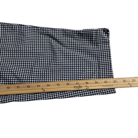 Talbots Womens Capri Pants Size 10 Navy Blue Gingham Plaid High Rise Zip Fly - Picture 12 of 12